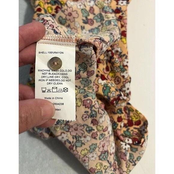 Suzanne Betro Women’s shirt dress Size M Floral V Neck Ruffle Tiered Sleeveless - Picture 10 of 10